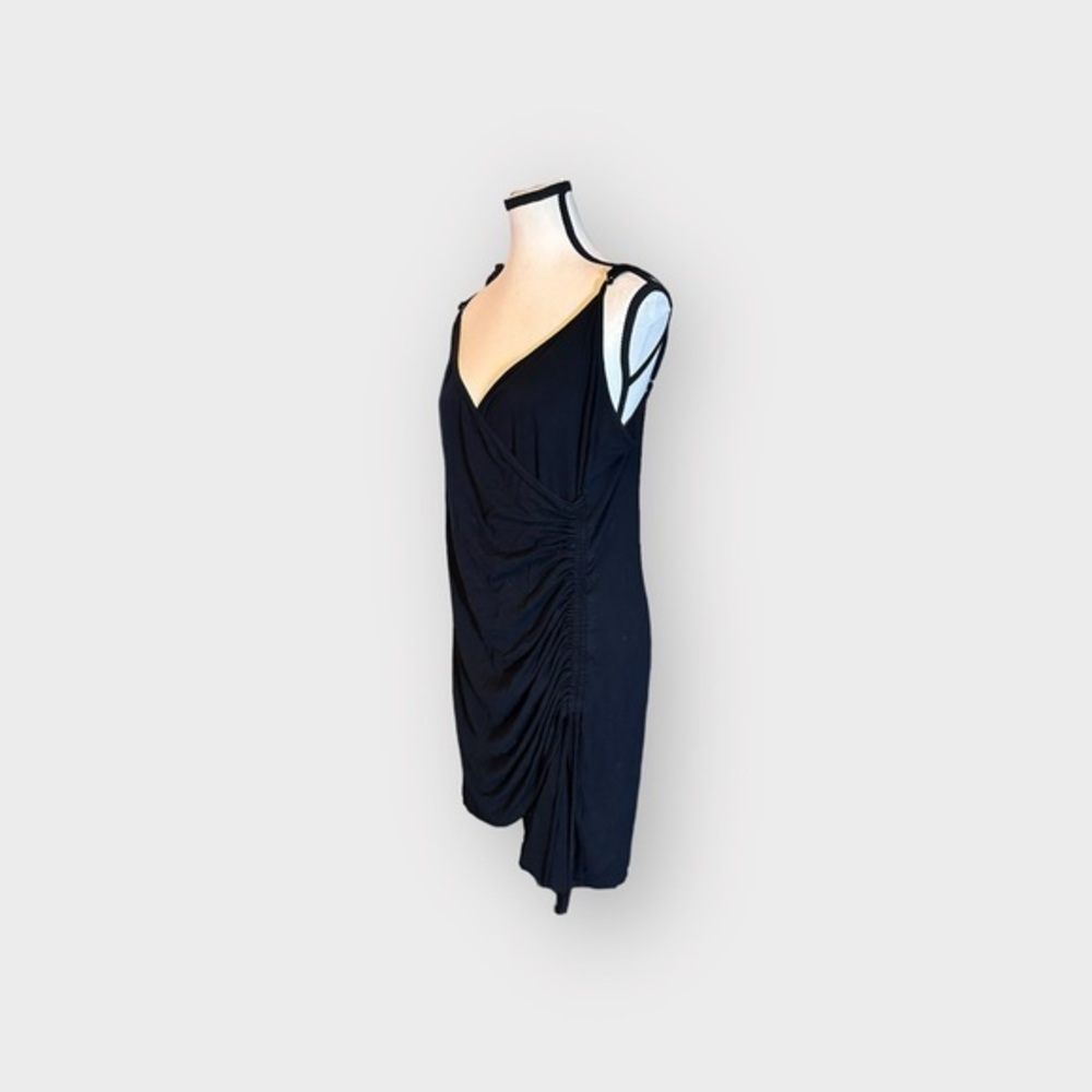 Women’s Defrost H&M XL Black V Neck Ruched Side Bodycon Dress 12 14